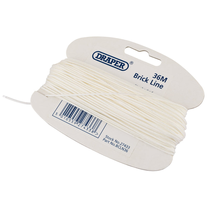 Draper 27433 Brick Line, 36m, White