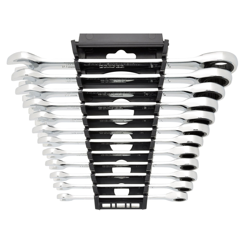 Draper 27689 Draper HI-TORQ® Metric Ratchet Combination Spanner Set (12 Piece)