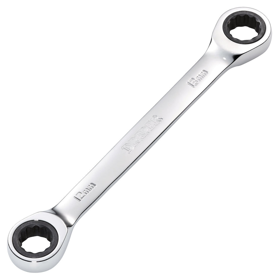 Draper 27737 Draper HI-TORQ® Metric Double Ratchet Ring Spanner, 12 x 13mm