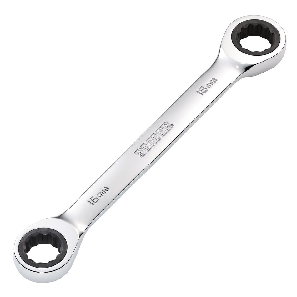 Draper 27739 Draper HI-TORQ® Metric Double Ratchet Ring Spanner, 16 x 18mm