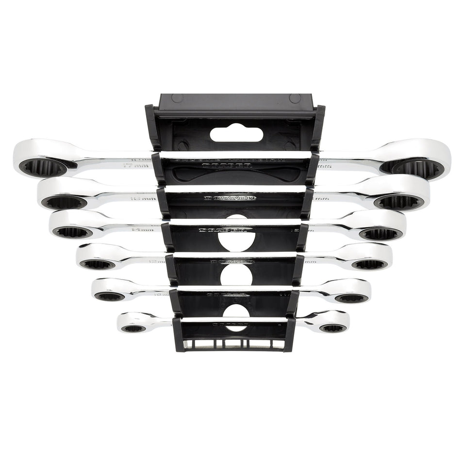 Draper 27741 Draper HI-TORQ® Metric Double Ratchet Ring Spanner Set (6 Piece)