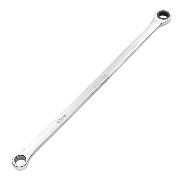 Draper 27767 Draper HI-TORQ&#174; Metric Extra-Long Double Ring Ratchet Spanner, 12mm