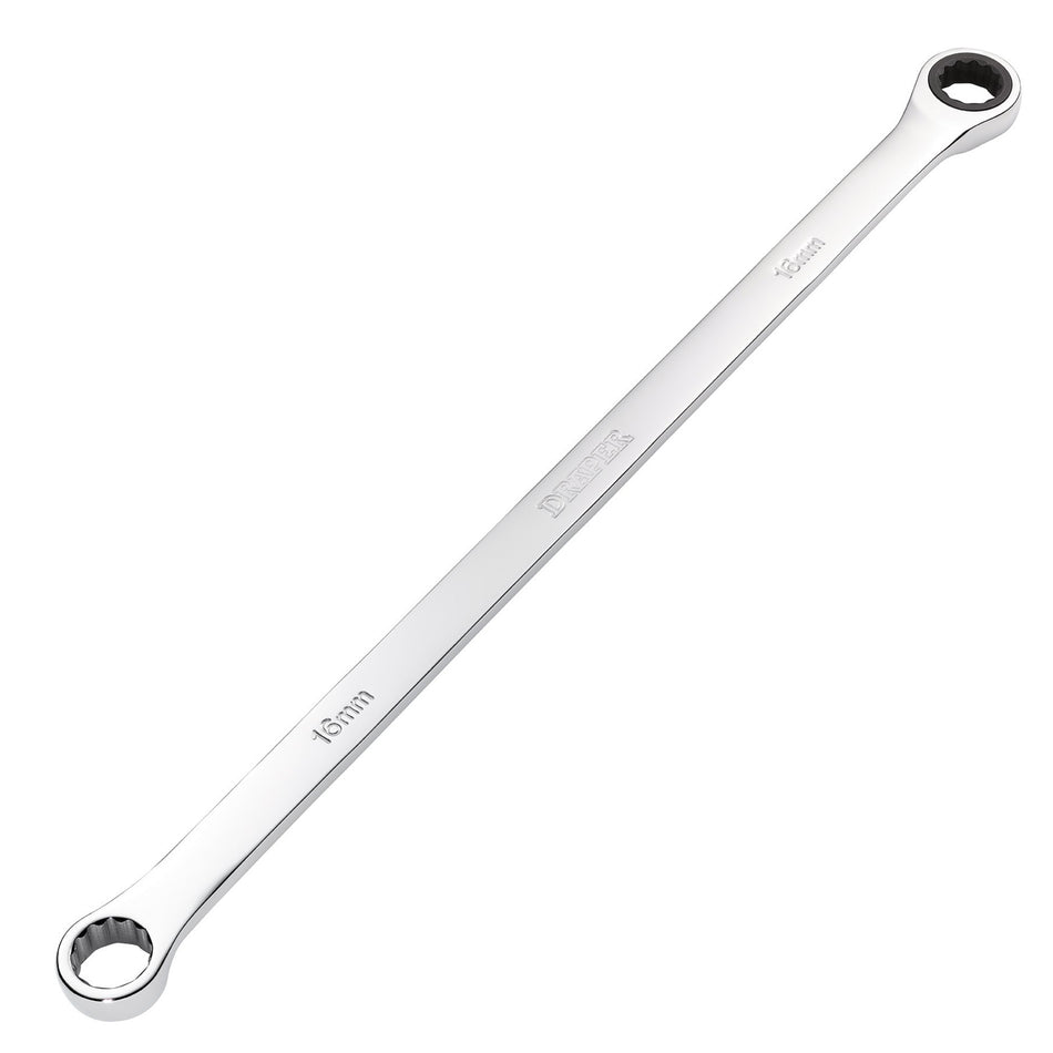 Draper 27773 Draper HI-TORQ® Metric Extra-Long Double Ring Ratchet Spanner, 16mm
