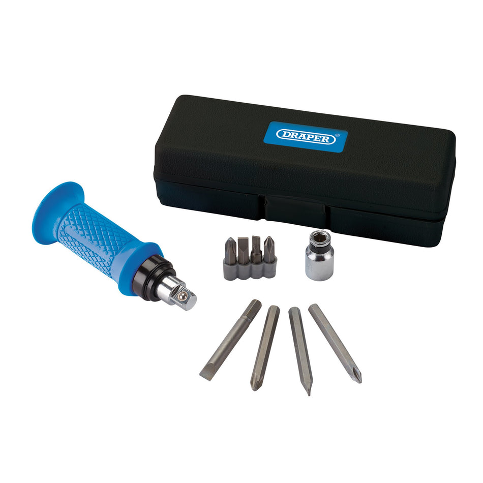 Draper 27837 Impact Screwdriver Set, 1/2" Sq. Dr., 162mm (10 Piece)