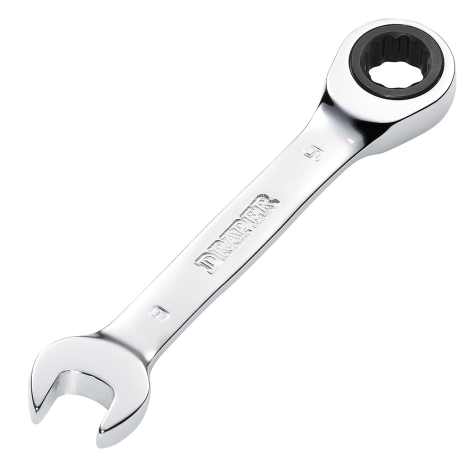 Draper 27851 Draper HI-TORQ® Metric Stubby Ratchet Combination Spanner, 9mm