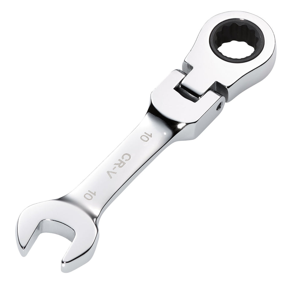 Draper 27965 Draper HI-TORQ® Metric Stubby Flexible Head Ratchet Combination Spanner, 10mm