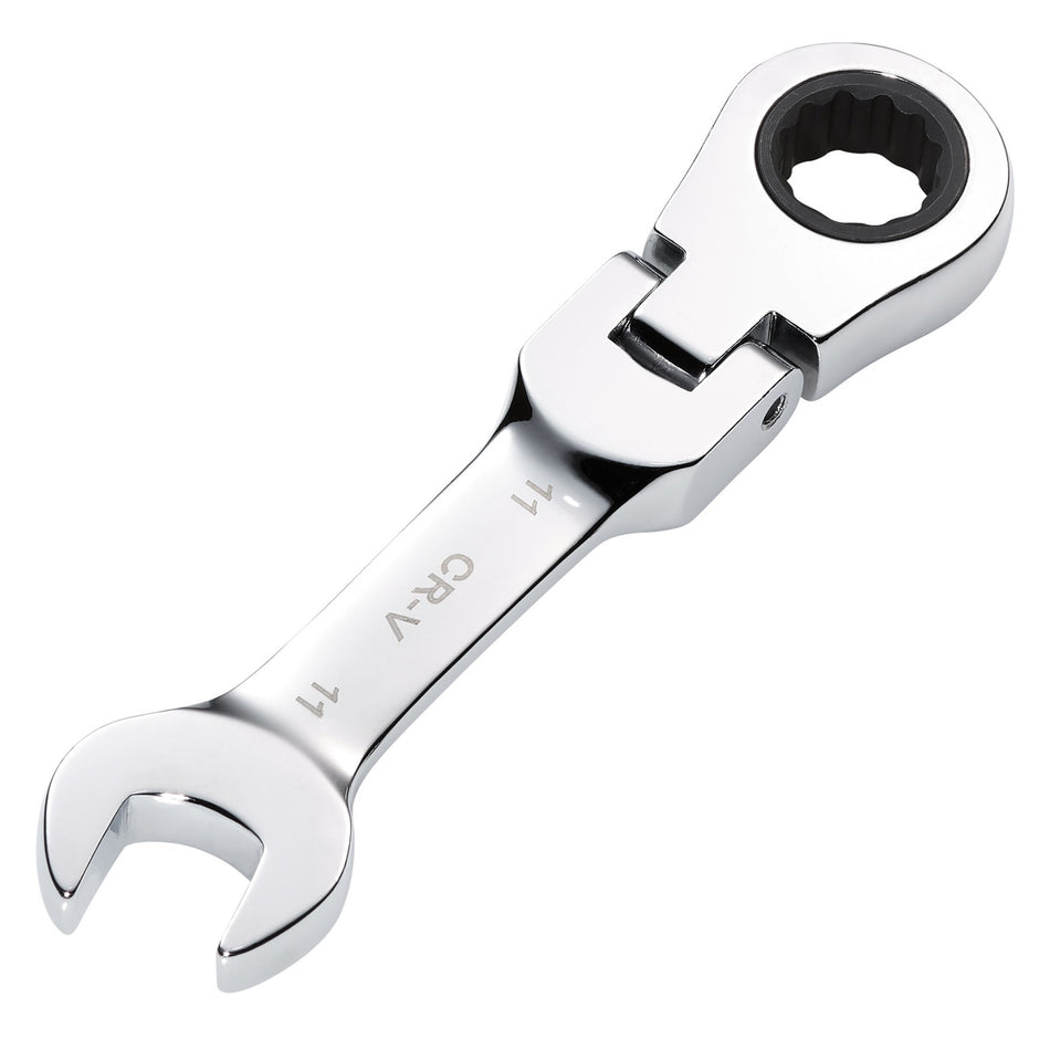 Draper 27966 Draper HI-TORQ® Metric Stubby Flexible Head Ratchet Combination Spanner, 11mm