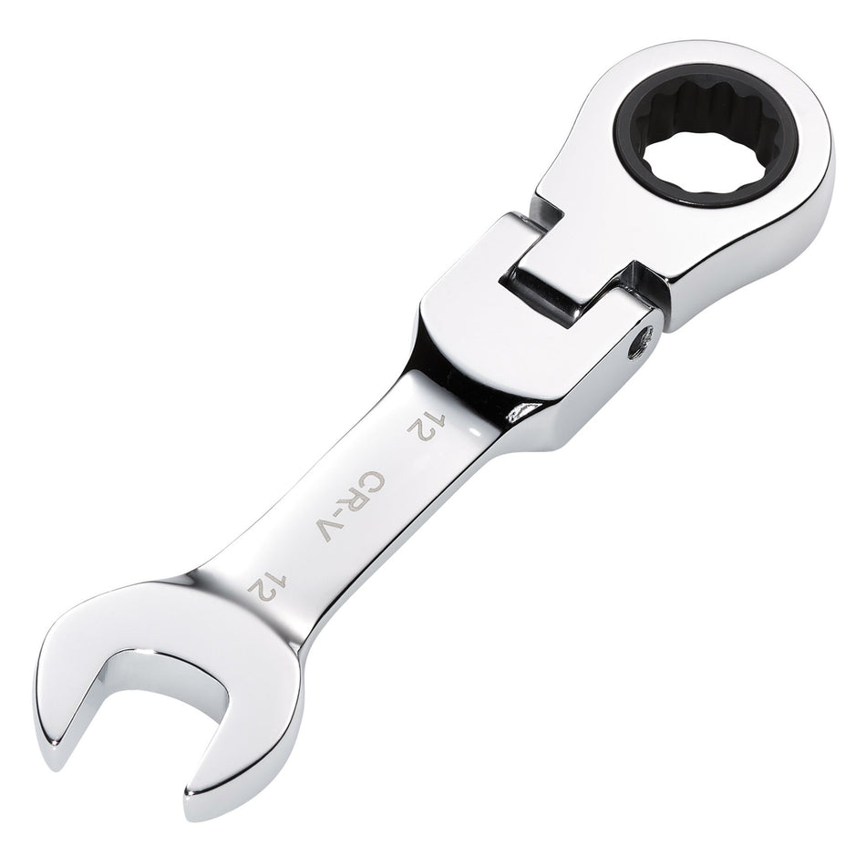 Draper 27968 Draper HI-TORQ® Metric Stubby Flexible Head Ratchet Combination Spanner, 12mm