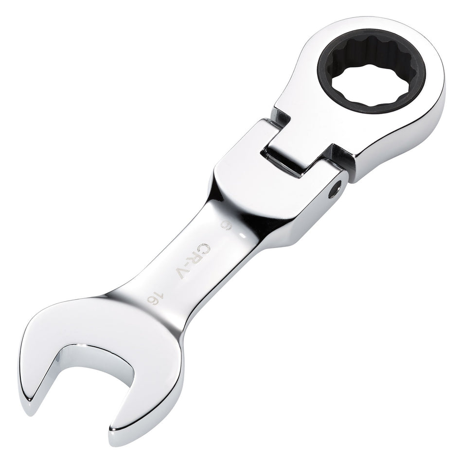 Draper 27974 Draper HI-TORQ® Metric Stubby Flexible Head Ratchet Combination Spanner, 16mm