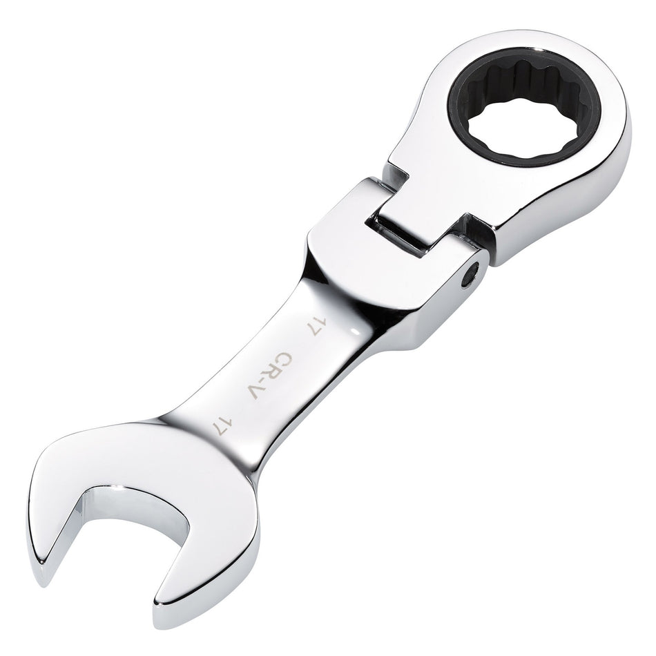 Draper 27977 Draper HI-TORQ® Metric Stubby Flexible Head Ratchet Combination Spanner, 17mm