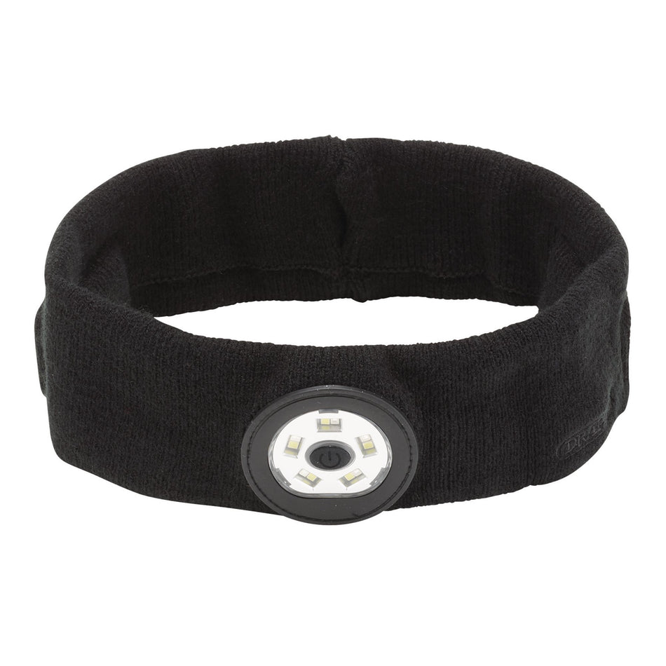 Draper 28344 Smart Wireless Rechargeable Headband with LED Head Torch and USB Charging Cable, Black, One Size