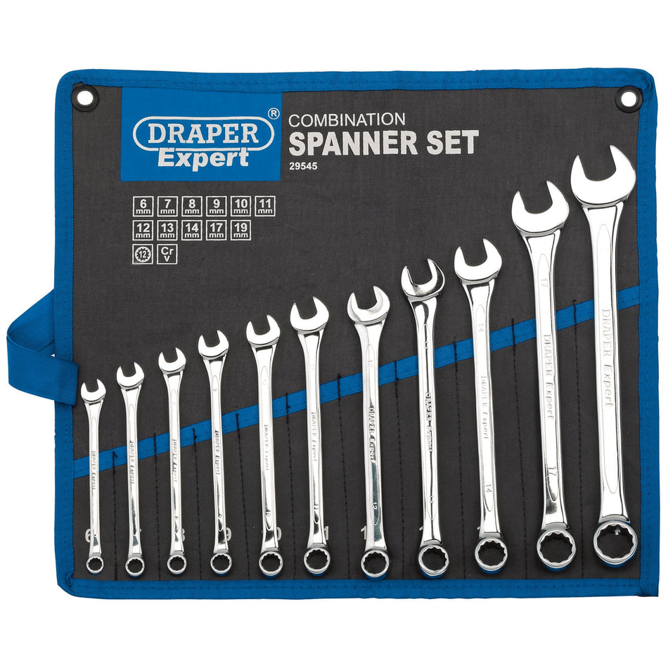 Draper 29545 Draper Expert HI-TORQ® Metric Combination Spanner Set (11 Piece)