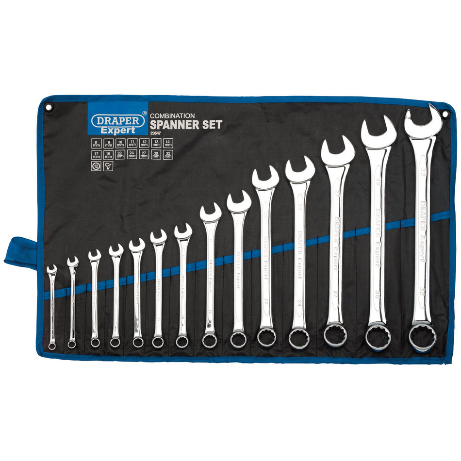 Draper 29547 Draper Expert HI-TORQ® Metric Combination Spanner Set (14 Piece)