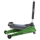 Sealey 3000LEHV Trolley Jack 3 Tonne Low Profile Rocket Lift Hi-Vis Green
