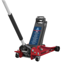 Sealey 3000LE 3tonne Low Entry Trolley Jack with Rocket Lift - Red
