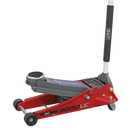 Sealey 3000LE 3tonne Low Entry Trolley Jack with Rocket Lift - Red