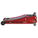 Sealey 3000LE 3tonne Low Entry Trolley Jack with Rocket Lift - Red