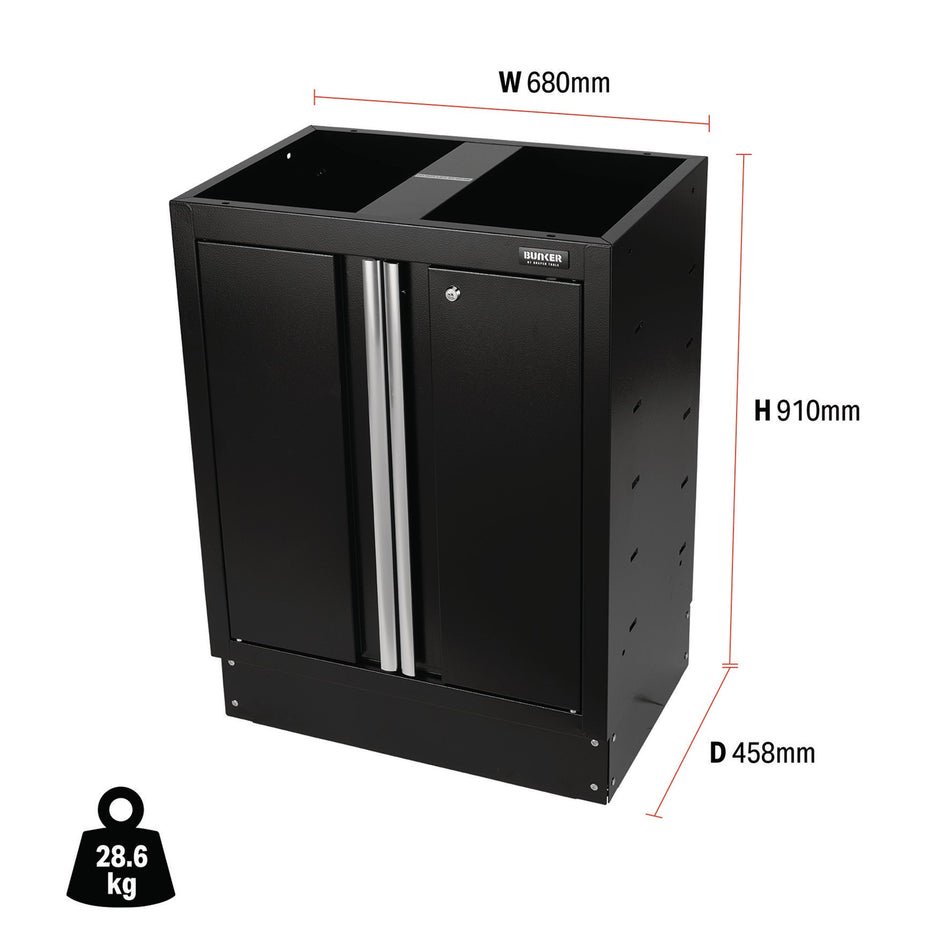 BUNKER® 30350 Modular Floor Cabinet, 2 Door, 680mm