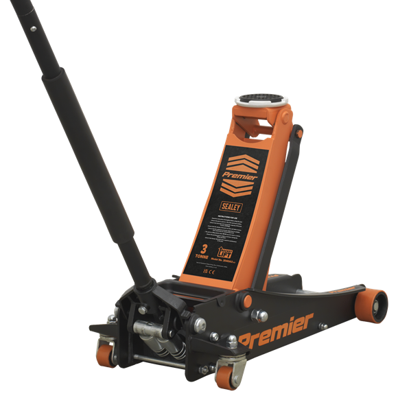 Sealey 3040AO 3tonne Trolley Jack with Rocket Lift - Orange