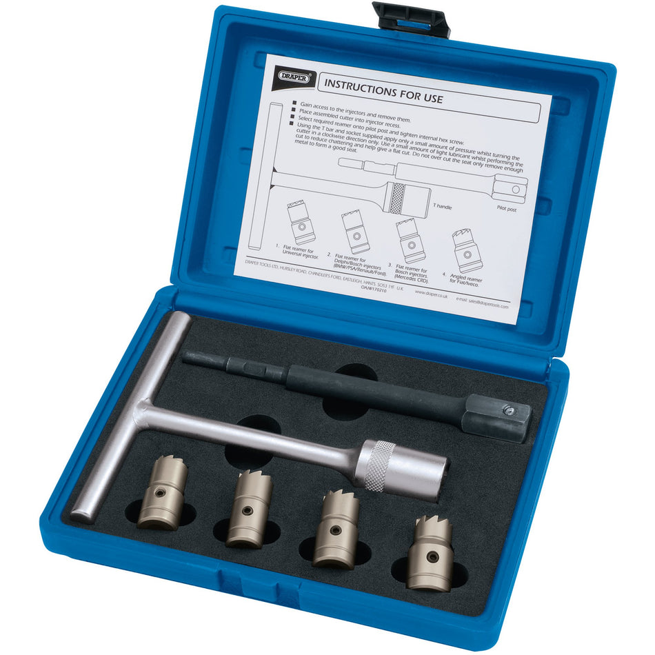 Draper 30823 Diesel Injector Seat Cutter Set (6 Piece)