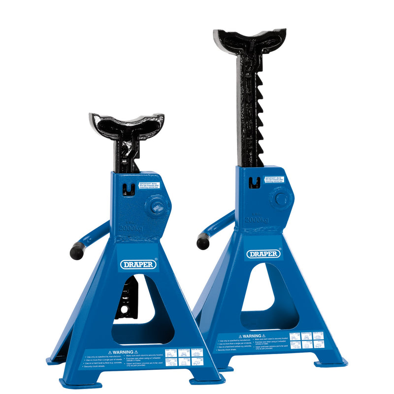 Draper 30878 Ratcheting Axle Stands, 2 Tonne (Pair)