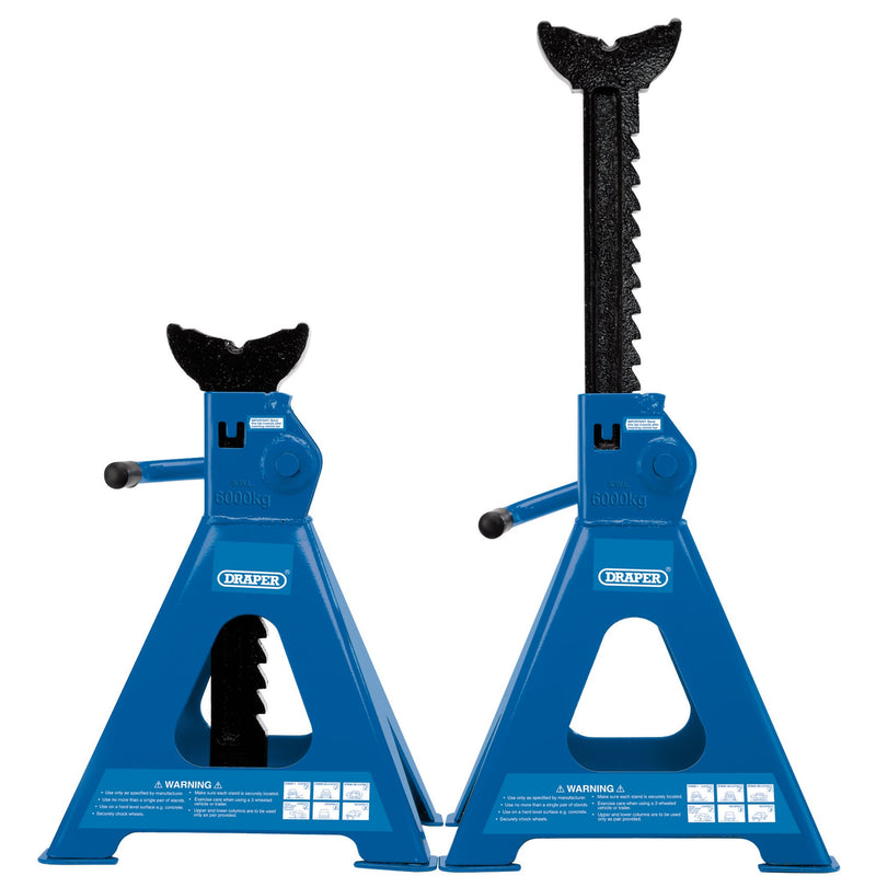 Draper 30883 Ratcheting Axle Stands, 6 Tonne (Pair)