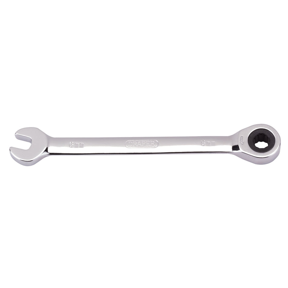 Draper 31003 Metric Ratcheting Combination Spanner, 6mm