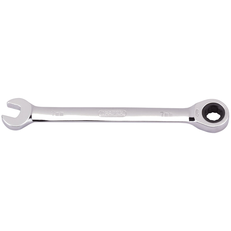 Draper 31004 Metric Ratcheting Combination Spanner, 7mm