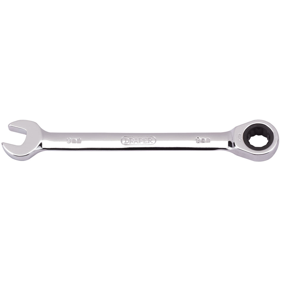Draper 31006 Metric Ratcheting Combination Spanner, 9mm