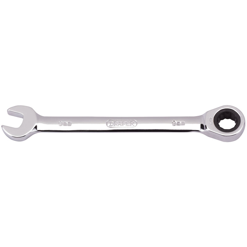 Draper 31006 Metric Ratcheting Combination Spanner, 9mm