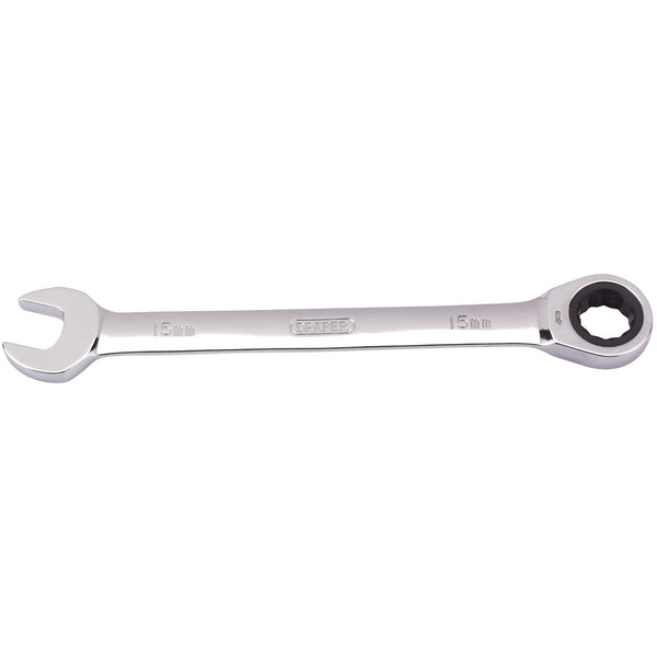 Draper 31012 Metric Ratcheting Combination Spanner, 15mm