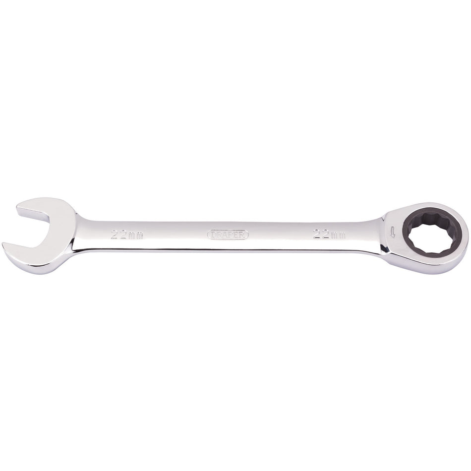 Draper 31022 Metric Ratcheting Combination Spanner, 22mm
