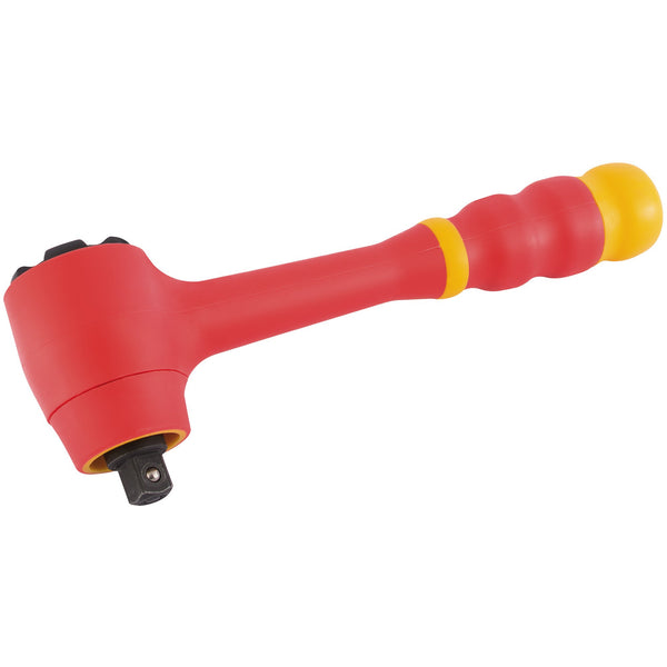 Draper 31132 VDE Reversible Ratchet with Soft Grip Handle, 3/8" Sq. Dr.