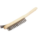 Draper 31573 4 Row Wire Scratch Brush with Scraper, 290mm