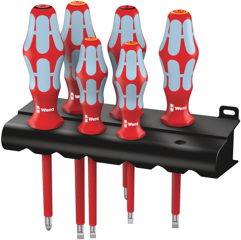 Wera 05022745001 3165 i/6 Screwdriver set, stainless and rack, 6 pieces