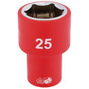 Draper 31961 Fully Insulated VDE Socket, 1/2" Sq. Dr., 25mm