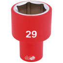 Draper 31988 Fully Insulated VDE Socket, 1/2" Sq. Dr., 29mm
