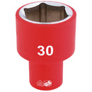 Draper 32000 Fully Insulated VDE Socket, 1/2" Sq. Dr., 30mm