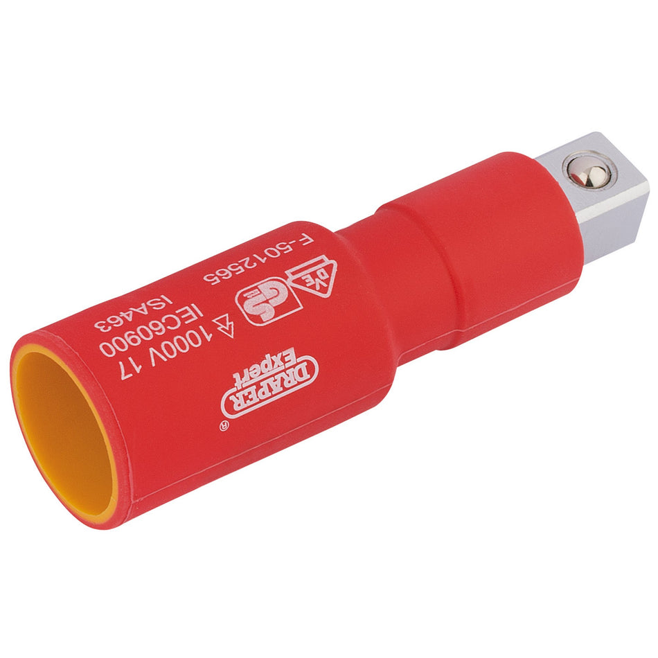 Draper 32103 VDE Approved Fully Insulated Extension Bar, 1/2" Sq. Dr., 75mm