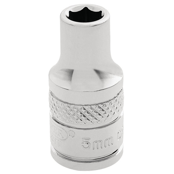 Draper 32427 HI-TORQ&#174; 6 Point Socket, 1/4" Sq. Dr., 5.0mm