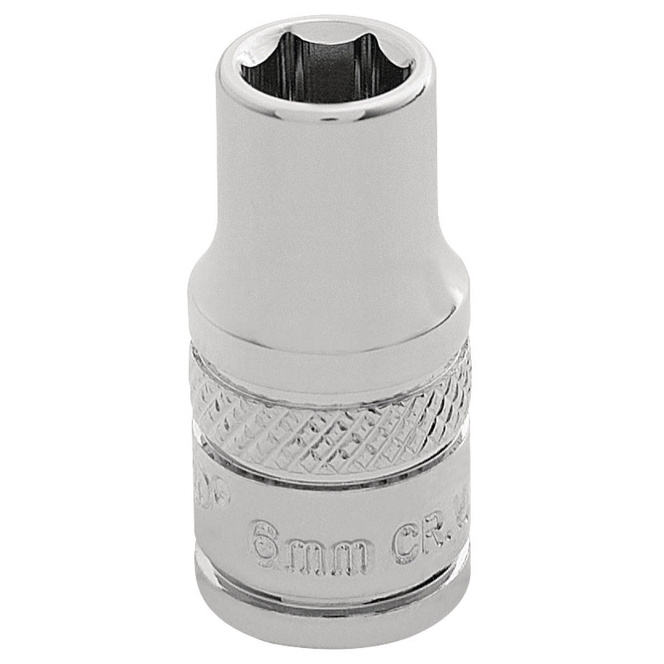 Draper 32453 HI-TORQ® 6 Point Socket, 1/4" Sq. Dr., 6.0mm