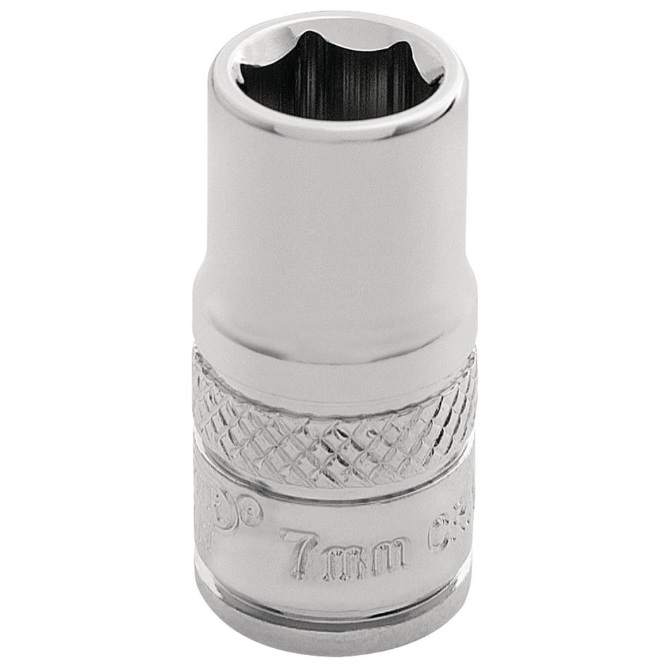 Draper 32487 HI-TORQ® 6 Point Socket, 1/4" Sq. Dr., 7mm