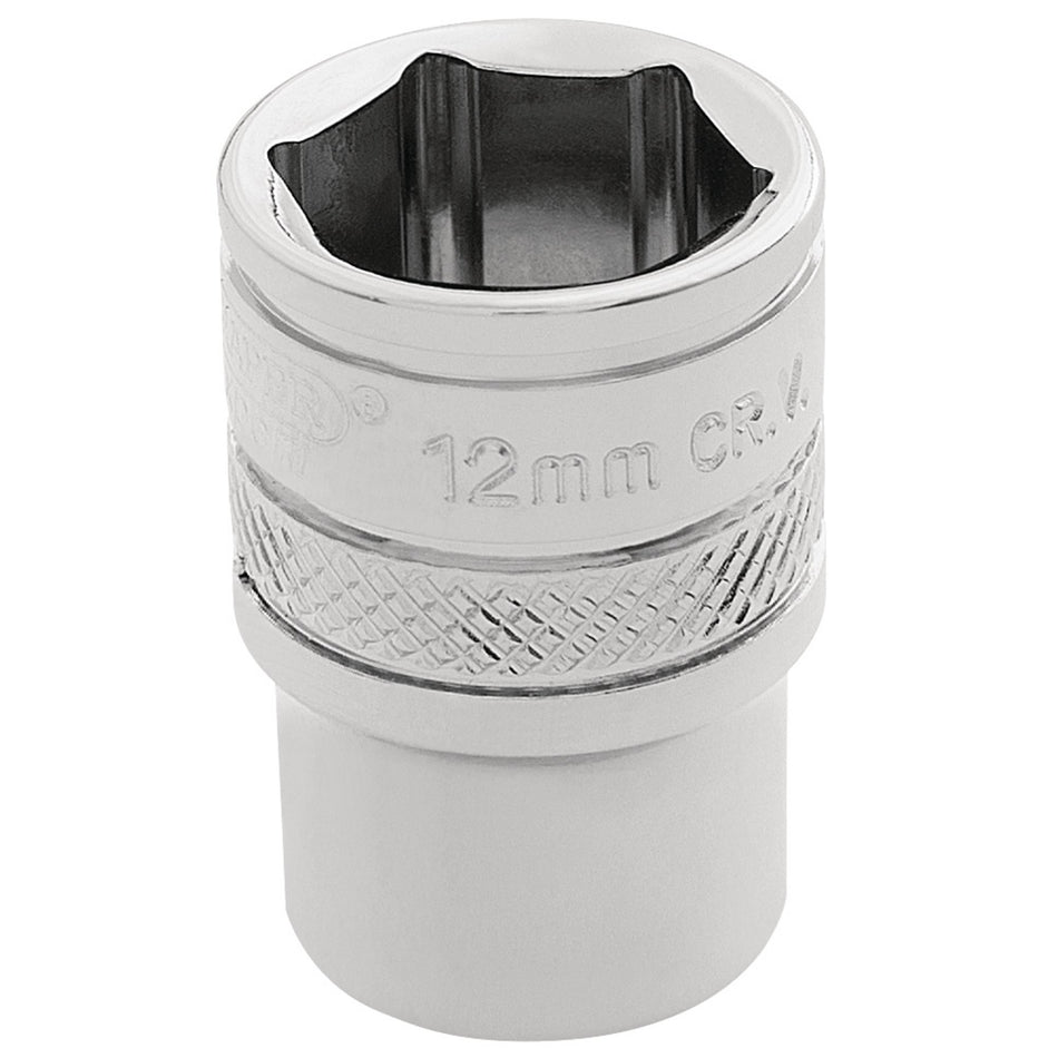 Draper 32569 HI-TORQ® 6 Point Socket, 1/4" Sq. Dr., 12mm