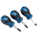 Draper 32604 Stubby Soft Grip Screwdriver Set (3 Piece)