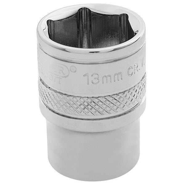 Draper 32633 HI-TORQ&#174; 6 Point Socket, 1/4" Sq. Dr., 13mm