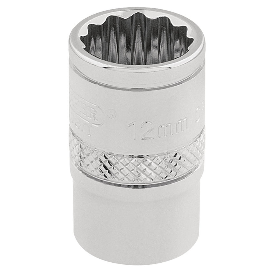 Draper 32772 HI-TORQ® 12 Point Socket, 3/8" Sq. Dr., 12mm