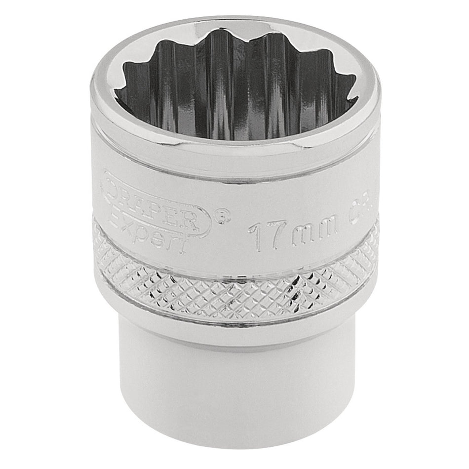 Draper 32781 HI-TORQ® 12 Point Socket, 3/8" Sq. Dr., 17mm