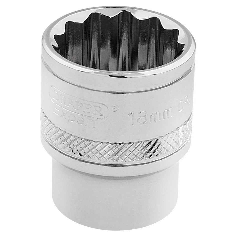 Draper 32786 HI-TORQ® 12 Point Socket, 3/8" Sq. Dr., 18mm