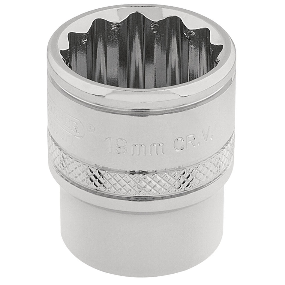 Draper 32797 HI-TORQ® 12 Point Socket, 3/8" Sq. Dr., 19mm