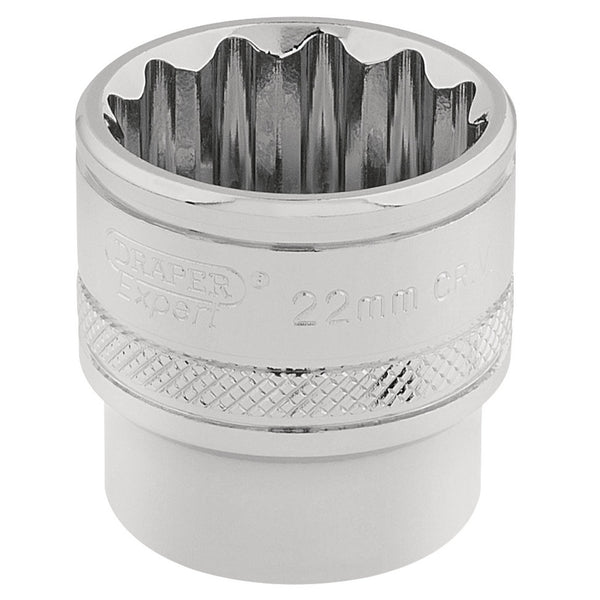 Draper 32800 HI-TORQ&#174; 12 Point Socket, 3/8" Sq. Dr., 22mm